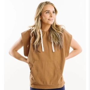 Zyia Camel Knockout Cinch Hoodie